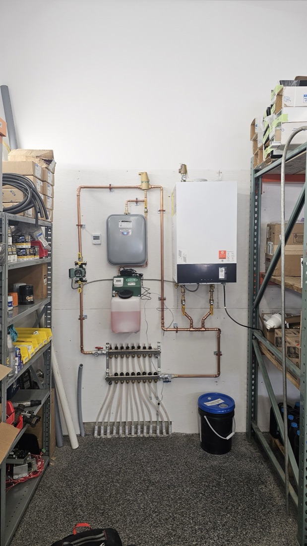Mechanical room plumbing and manifold work